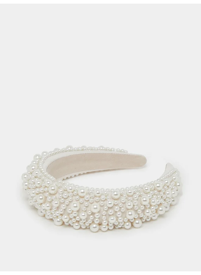 ستايلي Styli Faux Pearl Embellished Headband