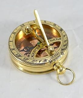 NAUTICAL COLLECTION Nautical Collection Decorative Brass Sundial Compass in Shiny Finish I Antique Nautical Vintage Compass  - Image 1