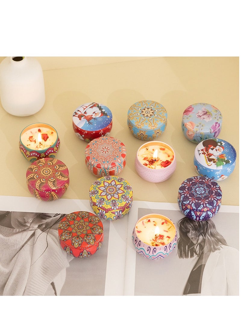 Ramadan Luxury Gift Set 6pcs Scented Candles Gift Box and 5 Sheets Brownish Red Temporary Waterproof Henna Tattoo Stickers (Ramdom 5 Sheets) - Image 4