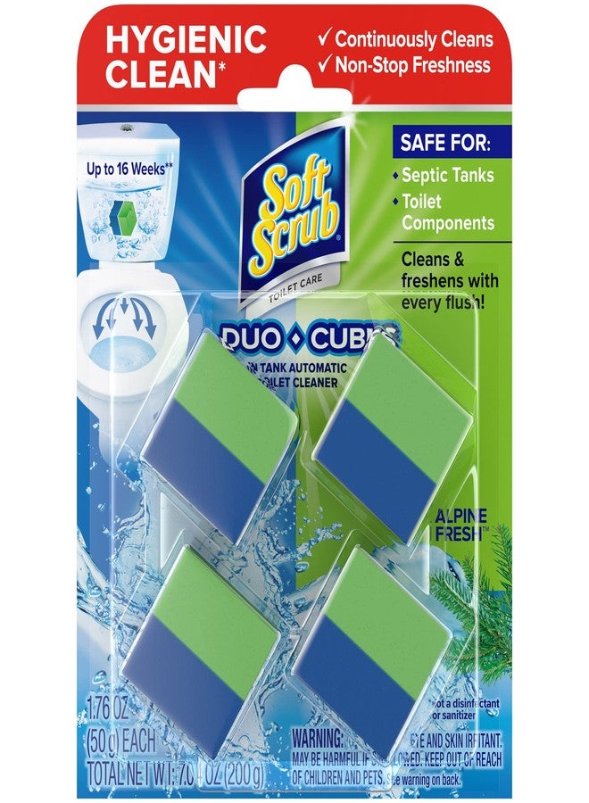 Soft Scrub in-Tank Toilet Cleaner Duo-Cubes, Alpine Fresh, 4Count - Image 1
