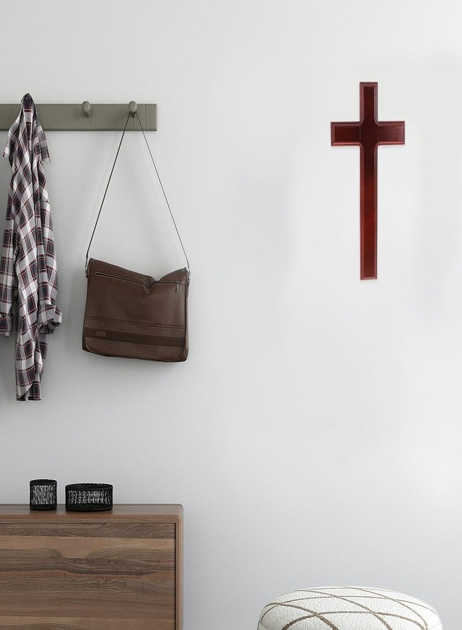 Garneck Large Wooden Cross For Wall 12.5 Inch Catholic Crucifix Hanging Jesus Cross Wall Art Decor Flat Solid for Home Church Weddings Party Decoration - Image 4