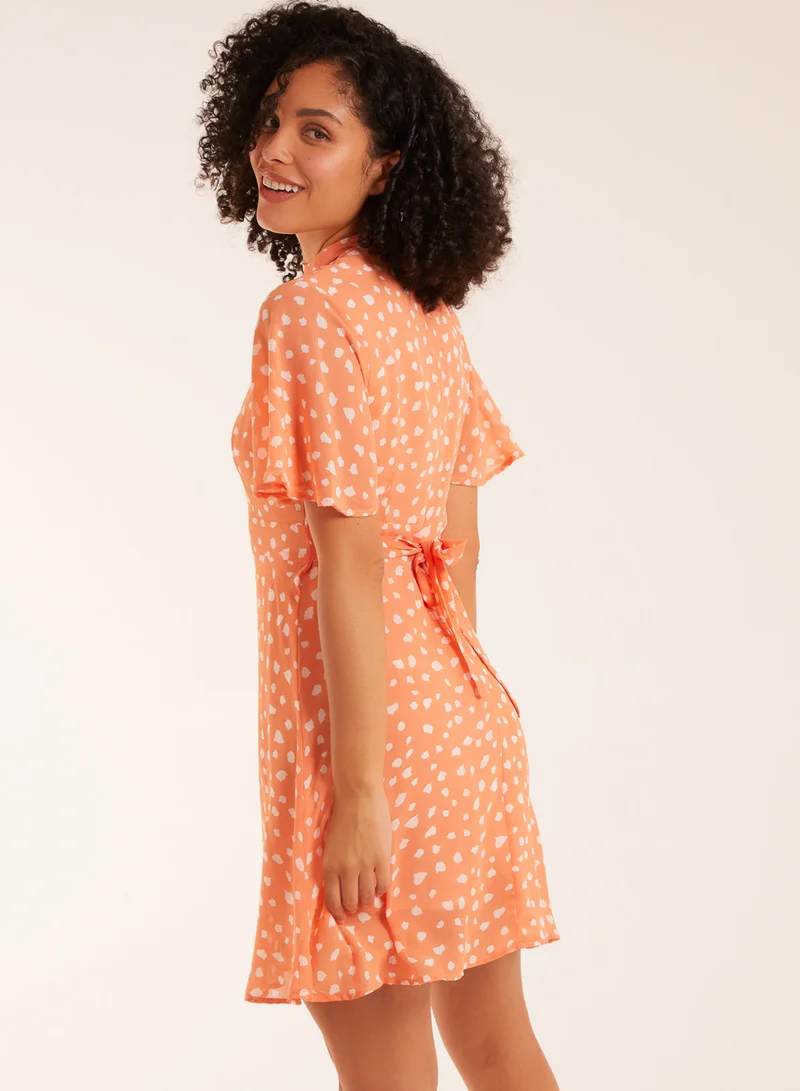 بلو فانيلا فستان قصير بقصة واسعة