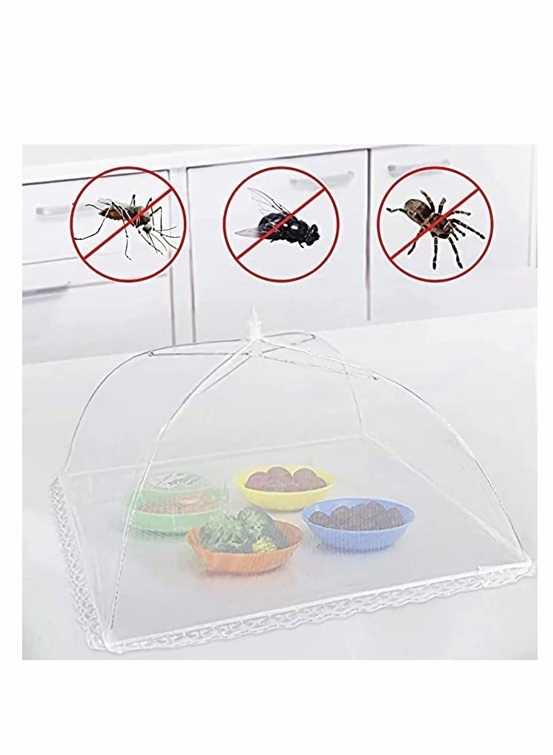 Excefore Mesh Food Covers Outdoor KASTWAVE Pop-Up Tents(6 Pack) for Picnics/Grill/Party Outside Umbrella 100% Protection from Flies Reusable and Collapsible Net Cover 17×17 Inch - Image 3