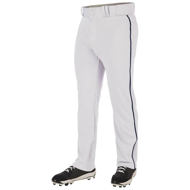 Champro Triple Crown 20 Open Bottom Baseball Pants with Braid Adult Medium White Navy - Image 2