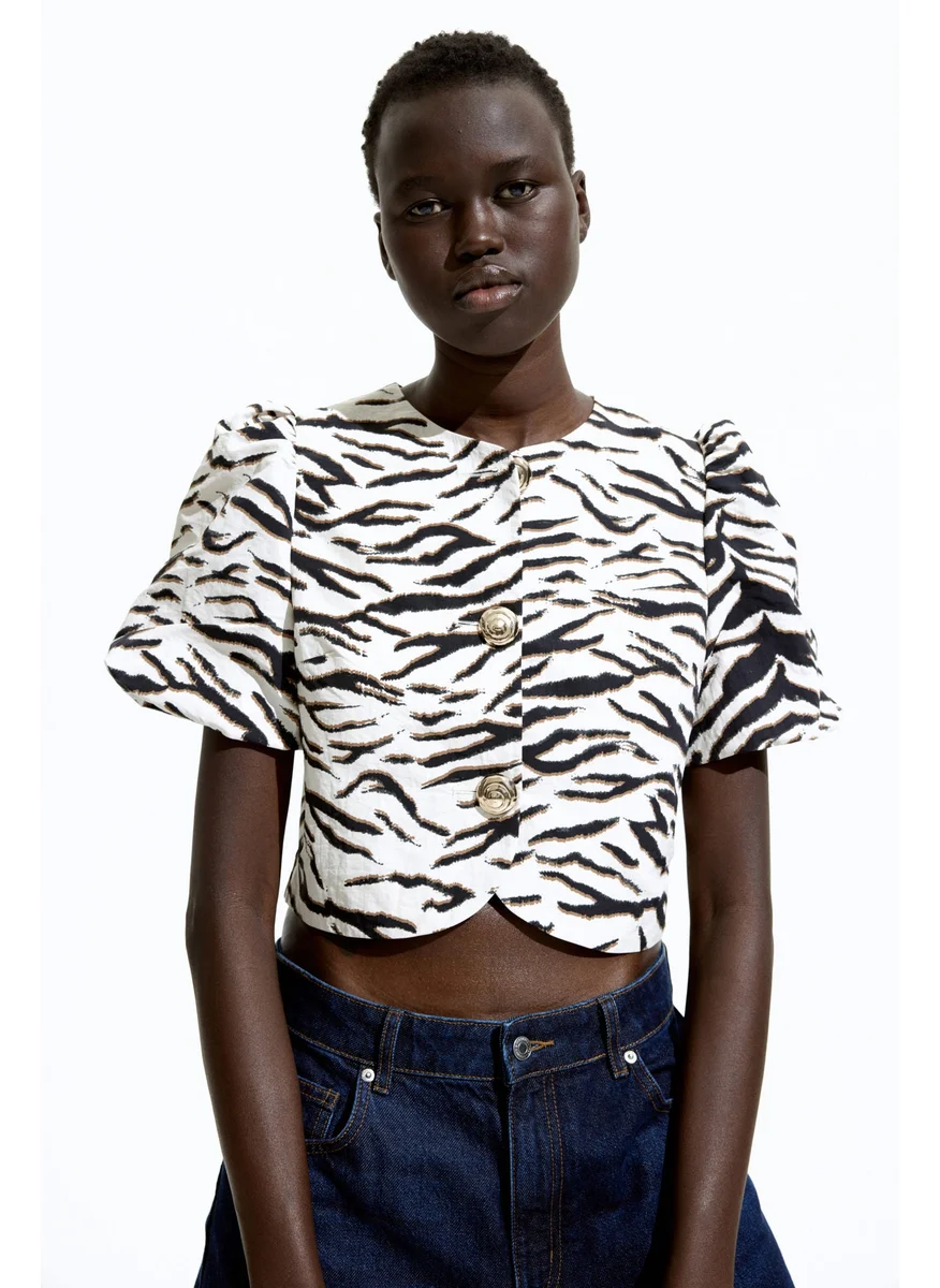 اتش اند ام Puff-Sleeved Blouse