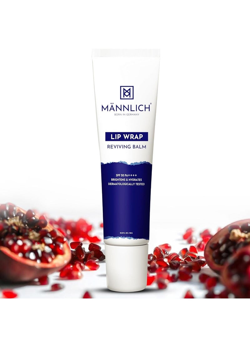 مانليش مرطب شفاه مانلش للرجال (10 جرام) للعناية بالشفاه مع حماية من أشعة الشمس 50 Pa++++ - تفتيح الشفاه للشفاه الجافة والمتشققة - يرطب، ترطيب طويل الأمد مع 2% حمض الكوجيك و1% حمض الهيالورونيك، أبيض - Image 1