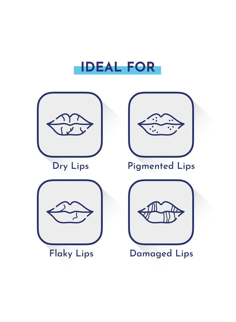 مانليش مرطب شفاه مانلش للرجال (10 جرام) للعناية بالشفاه مع حماية من أشعة الشمس 50 Pa++++ - تفتيح الشفاه للشفاه الجافة والمتشققة - يرطب، ترطيب طويل الأمد مع 2% حمض الكوجيك و1% حمض الهيالورونيك، أبيض - Image 2