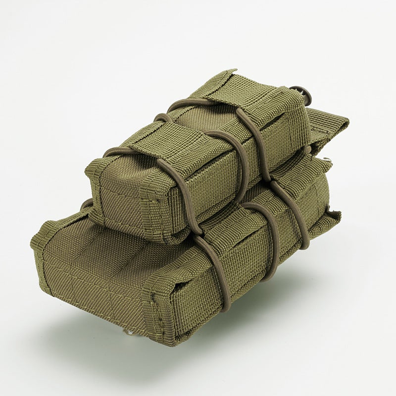 Tactical Dual Pouch Vest MOLLE Accessory Bag Mud 