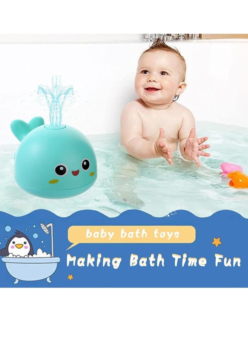Baby Bath Toys Baby Toys Whale Light Up Bath Toys, Sprinkler Bathtub Toys for Toddlers Infant Kids Boys Girls, Spray Water Bath Toy, Pool Bathroom Baby Toy
