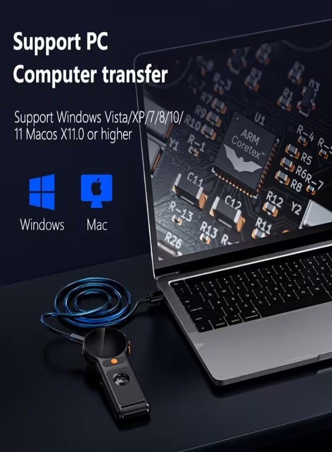 500X Handheld Digital Microscope – 2MP Auto-Focus Lens, 2-Inch IPS Screen, USB/Battery Dual Power, 8 LED Lights – Portable Microscope for Electronics, Research, Maintenance & Testing - Image 5