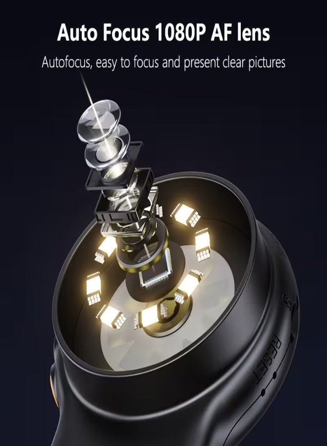 500X Handheld Digital Microscope – 2MP Auto-Focus Lens, 2-Inch IPS Screen, USB/Battery Dual Power, 8 LED Lights – Portable Microscope for Electronics, Research, Maintenance & Testing - Image 4