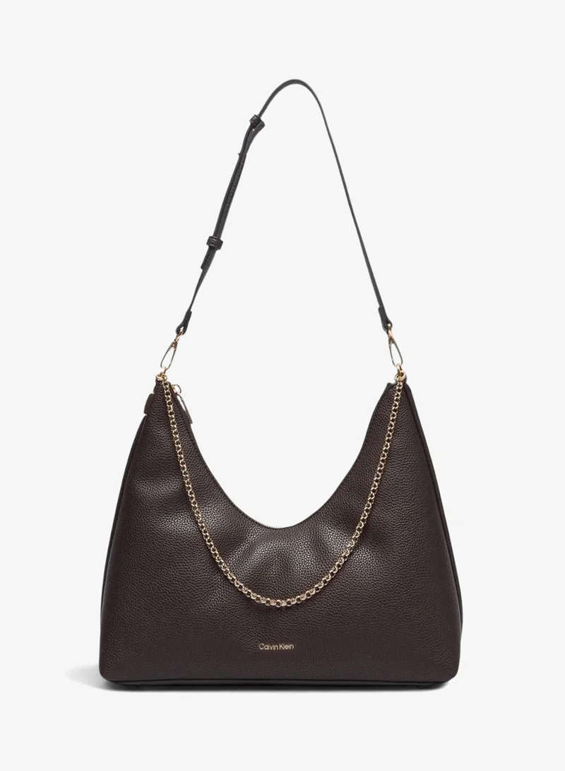 Pebbled Jewellery Chain Hobo Bag