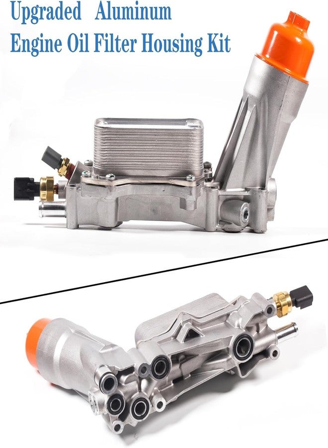 BEONEO Upgraded Aluminum Engine Oil Filter Housing Kit with Oil Cooler Sensors and Filter（Aluminum Cap） - Image 3