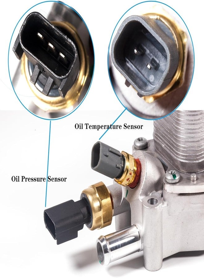BEONEO Upgraded Aluminum Engine Oil Filter Housing Kit with Oil Cooler Sensors and Filter（Aluminum Cap） - Image 5