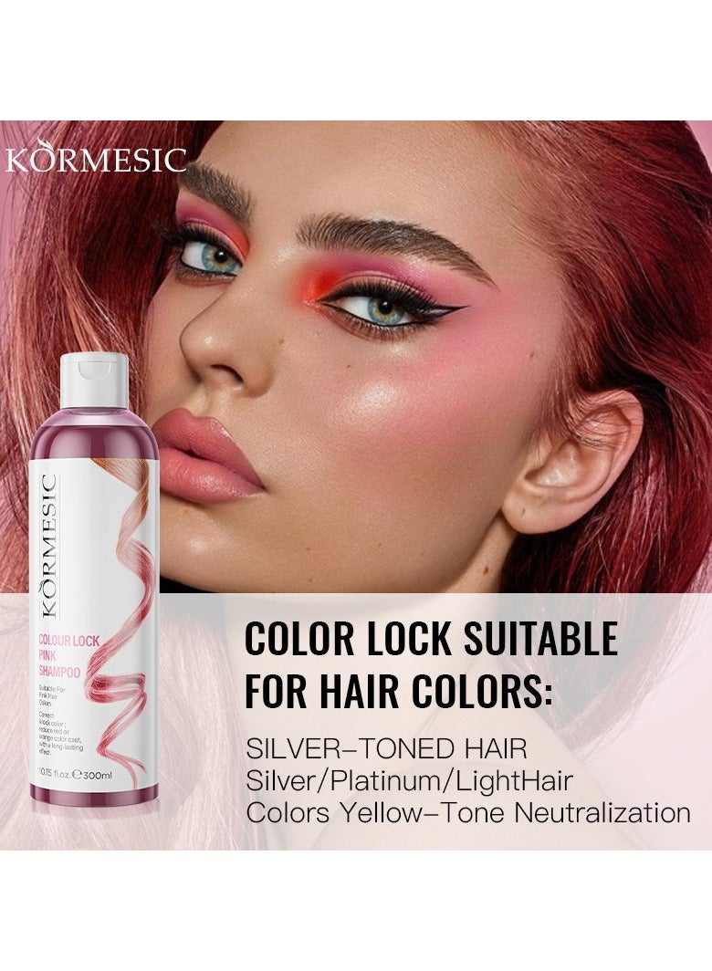 Kormesic Color Lock Pink Shampoo 300ml - Toning & Protecting - Image 3