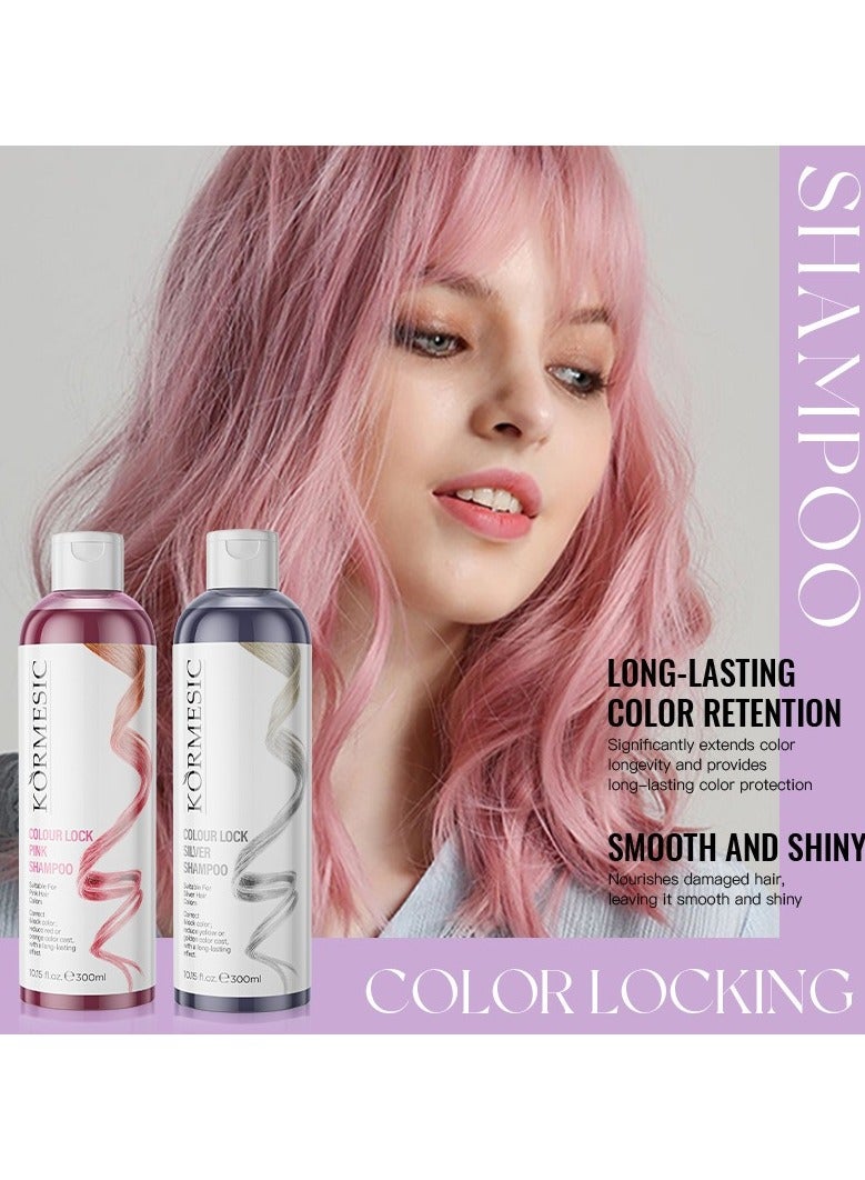 Kormesic Color Lock Pink Shampoo 300ml - Toning & Protecting - Image 5