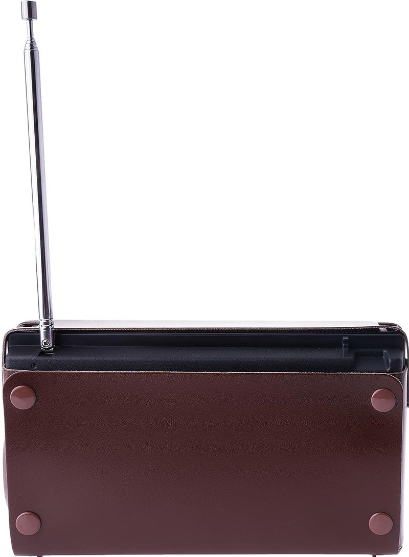 REFURA 3 Band Reception Portable Radio with Leather Safety Cover and Strap Holder, BT-USB-SD-TF-FM-AM-SW R-218D - Image 5