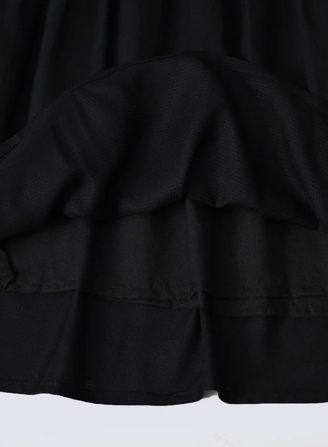 BELLA MODA Embroidered Black Dress