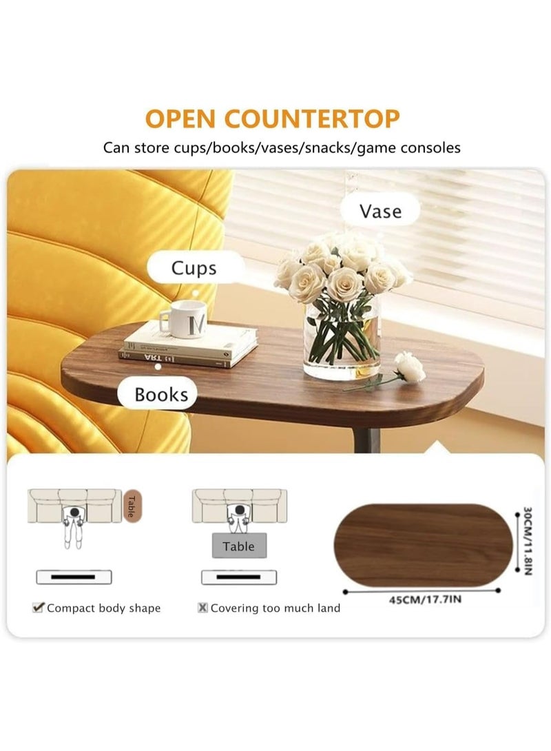 Movable Wooden Side Table Made of Genuine Beech Wood for Coffee Décor and Laptop Use Easy to Store Imported - Image 2