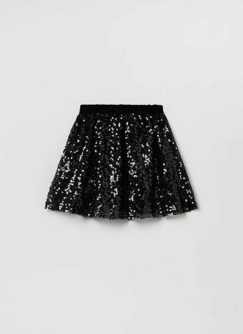 Ovs Ovs Girls Sequin Elasticated Waist Skirt