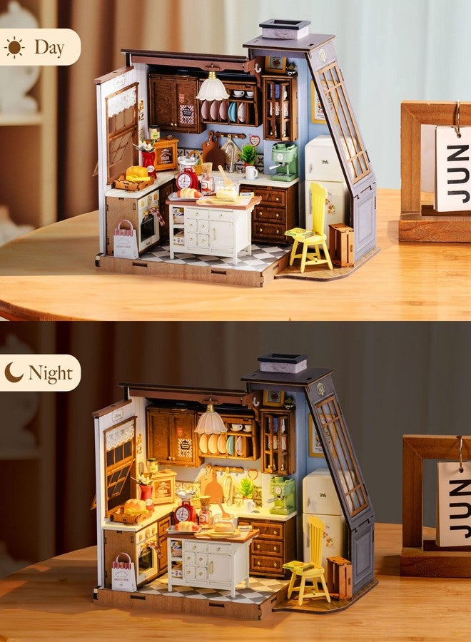 Rolife مجموعة منزل دمية روليف DIY مصغرة 1:18 مطبخ خبز بسقف مائل ونافذة، مجموعة بناء منزل صغيرة ديوراما للحرف للبالغين هدايا ديكور منزلي للنساء والرجال - Image 4