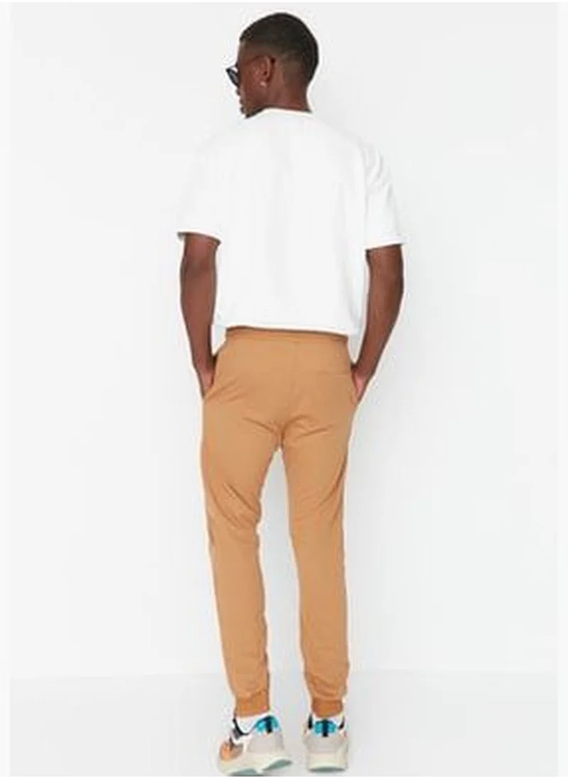 trendyol Camel Men Men's Regular/Real Cut Sweatpants TMNAW21EA0127