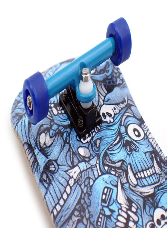 SPITBOARDS® Fingerboard Urethane Wheels 60D with Real Ball Bearings Professional CNC Quality - Dark Blue - Image 3