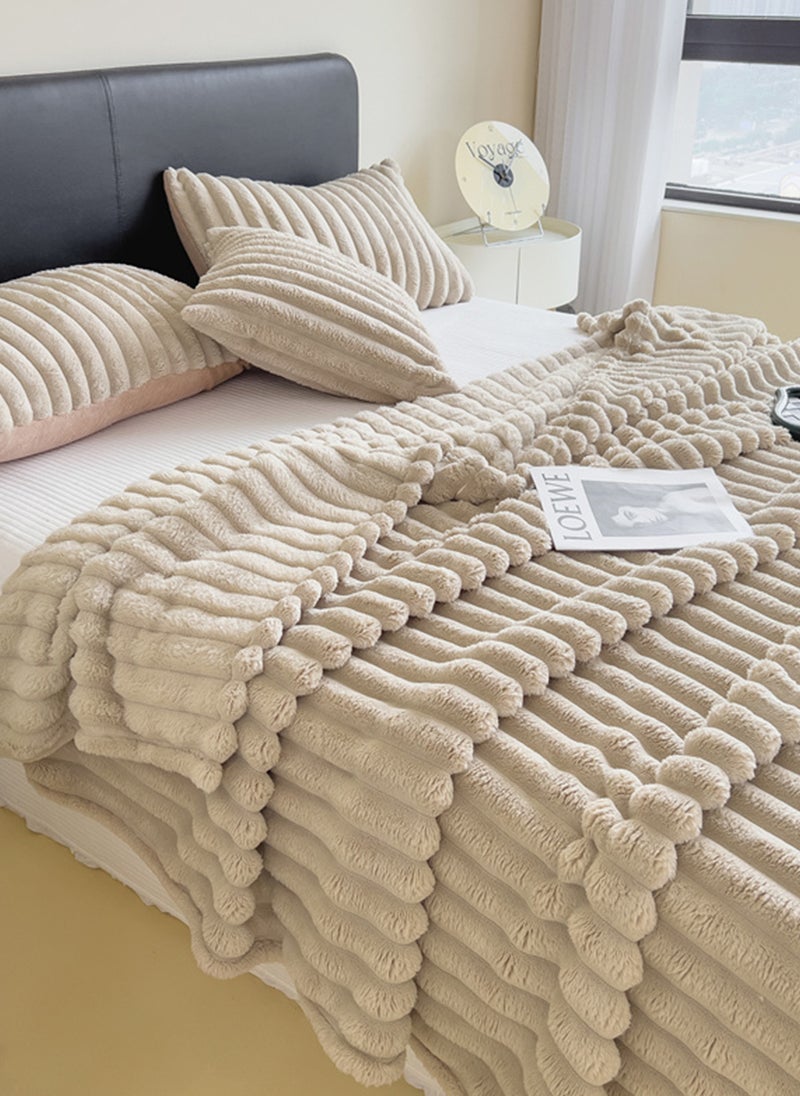 Sharpdo - Light Luxury Short-Pile Rabbit Fur Thickened Blanket, Suitable for Office Nap Blanket, Sofa Blanket 200*230CM(Pillowcase Not Included) - Image 1