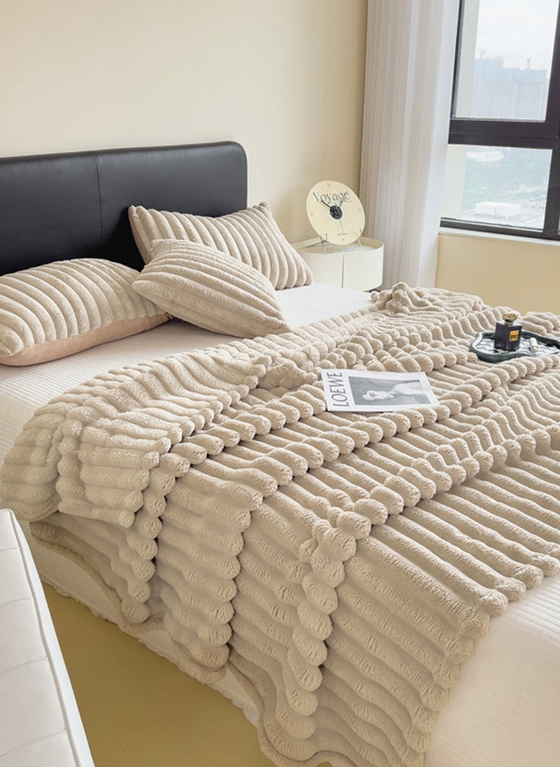 Sharpdo - Light Luxury Short-Pile Rabbit Fur Thickened Blanket, Suitable for Office Nap Blanket, Sofa Blanket 200*230CM(Pillowcase Not Included) - Image 1
