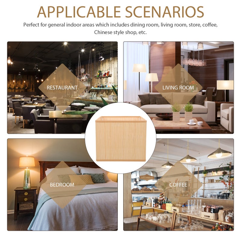 2pcs Hand-Woven Lampshade Rustic Style Ceiling Cover Lamp Cover - Image 4