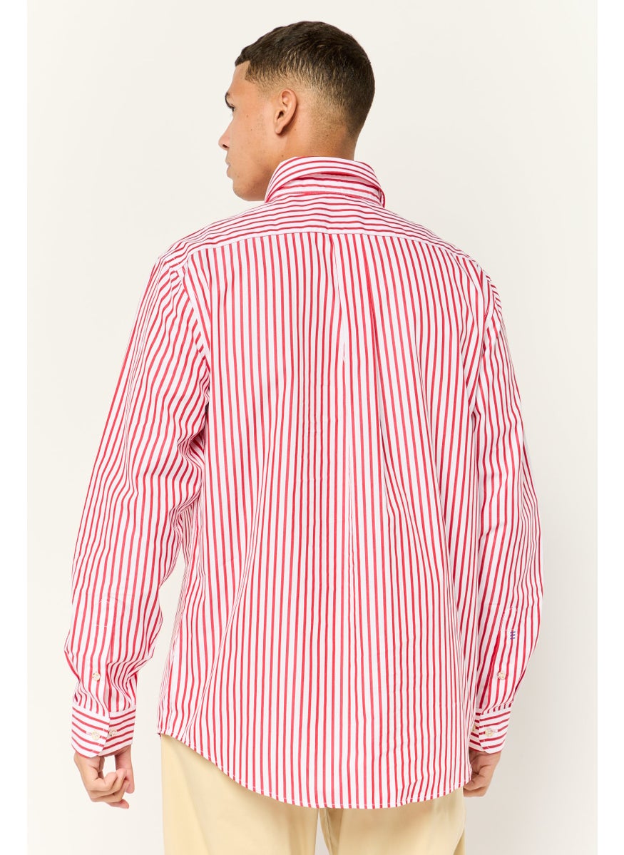 ESPRIT Men Regular Fit Yarn Dye Long Sleeve Casual Shirt, Multicolor  - Image 4