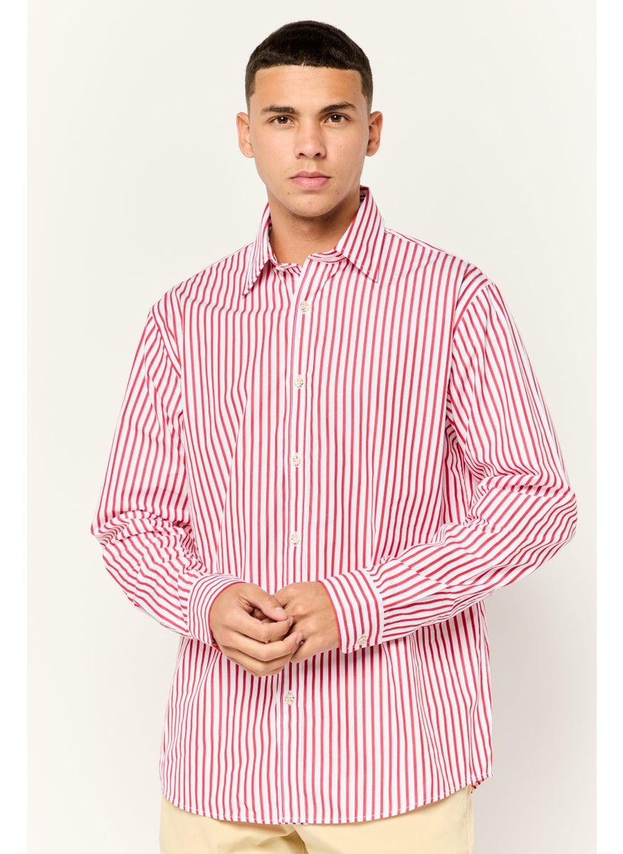 ESPRIT Men Regular Fit Yarn Dye Long Sleeve Casual Shirt, Multicolor  - Image 1