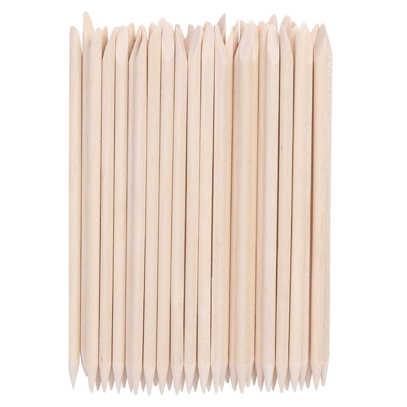 150pcs Double-ended Orange Wood Nail Sticks Manicure Cuticle Pushers Nail Spa Accessories for Home and Salon Care - Image 1