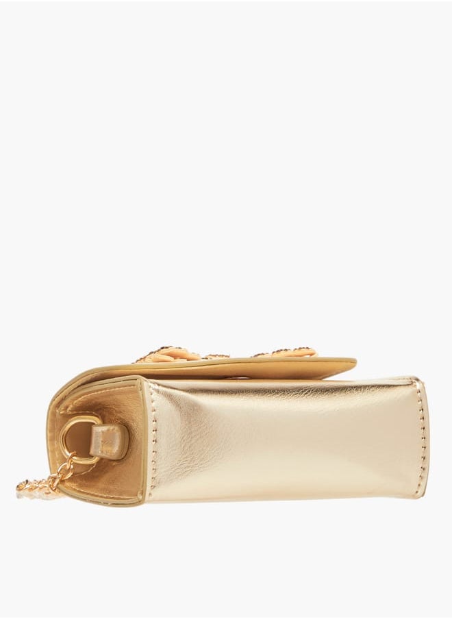 Flora Bella By Shoexpress - Girls Bow Embellished Crossbody Bag With Chain Strap And Button Closure Ramadan Collection - Image 1