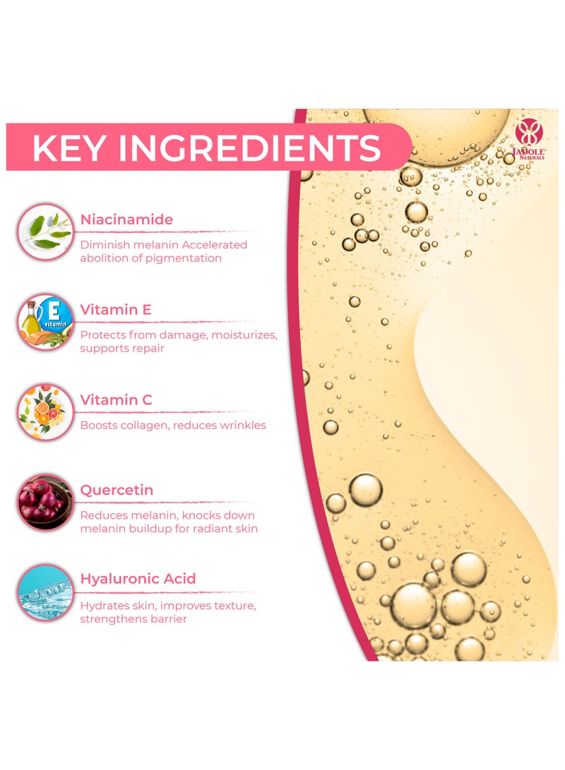 Jadole Naturals Vitamin C Serum for Face - 30ml, 20% Hyaluronic Acid & Vitamin E - Image 4
