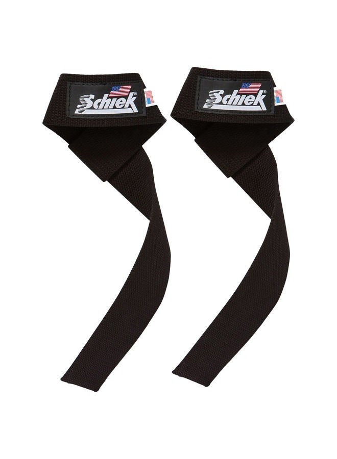 Schiek Sports Model 1000-BPS Basic 20" Padded Lifting Straps - Black - Image 1