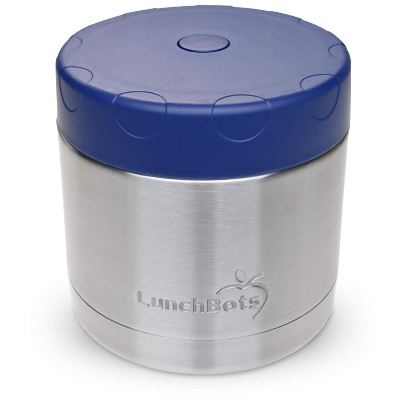 LunchBots 16oz thermos Stainless Steel Wide Mouth - Insulated thermos With Vented Lid - Keeps Food Hot or Cold for Hours - Leak-Proof Portable Thermal Food Jar is Ideal for Soup - 16 ounce - Navy - Image 1