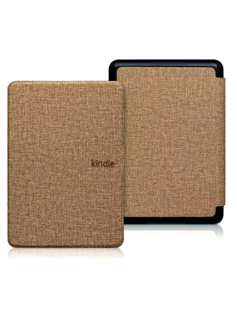 Case for 6.8" Kindle Paperwhite(11th Generation-2021) and Kindle Paperwhite Signature Edition with Hand Strap - Durable PU Leather Cover Case with Auto Sleep Wake (Light Brown) - Image 1