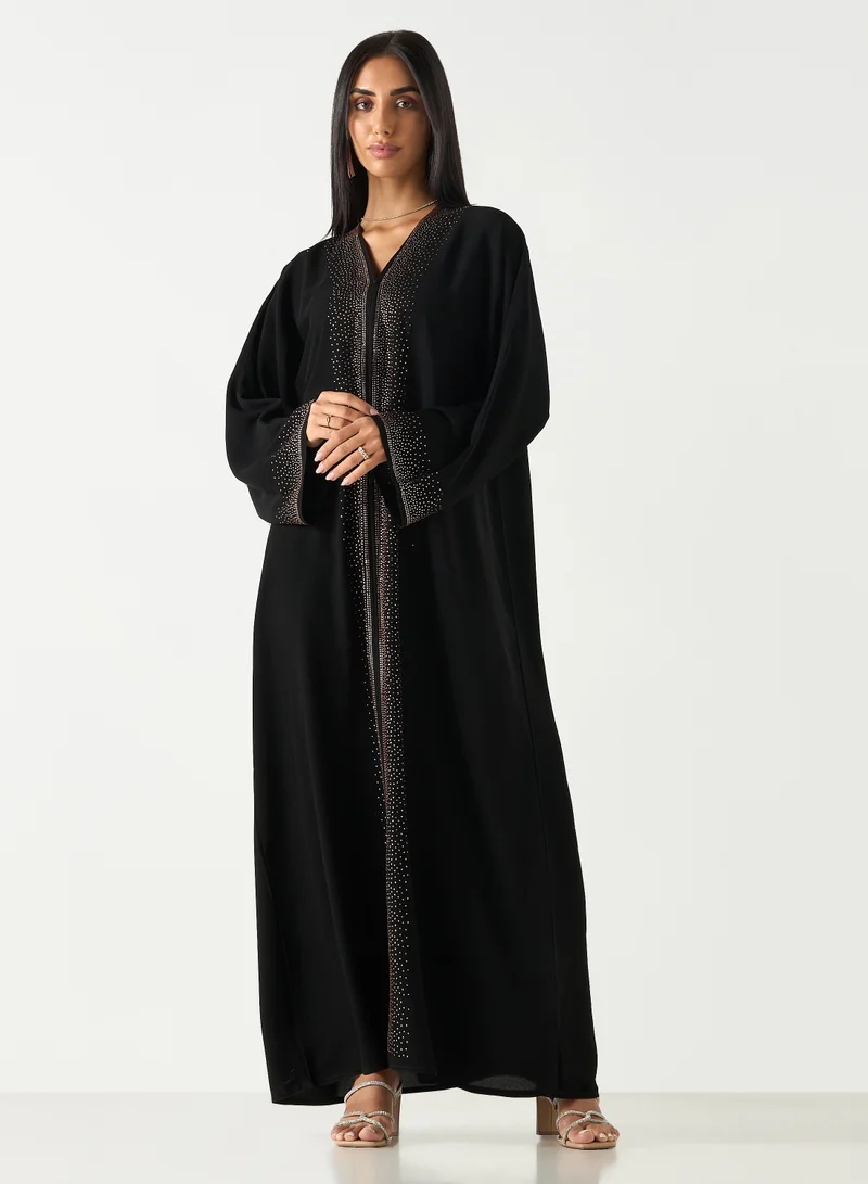 Hadiyath Al Madinah Classic Embellished Abaya