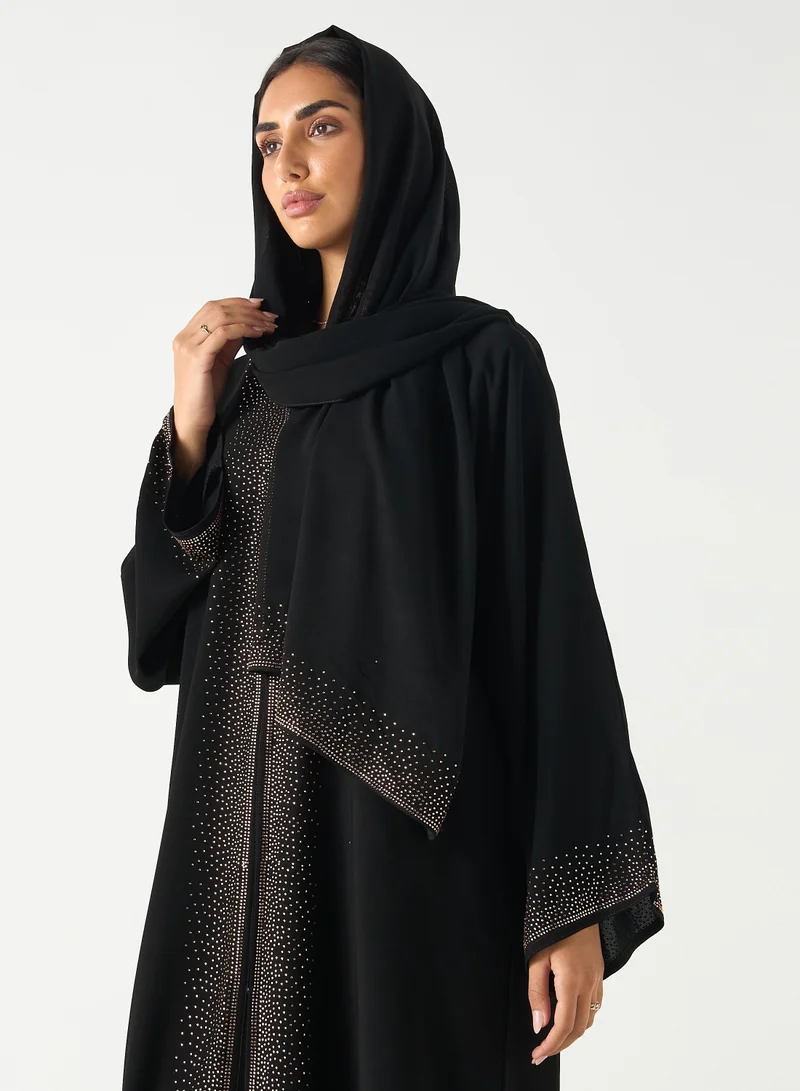 Hadiyath Al Madinah Classic Embellished Abaya