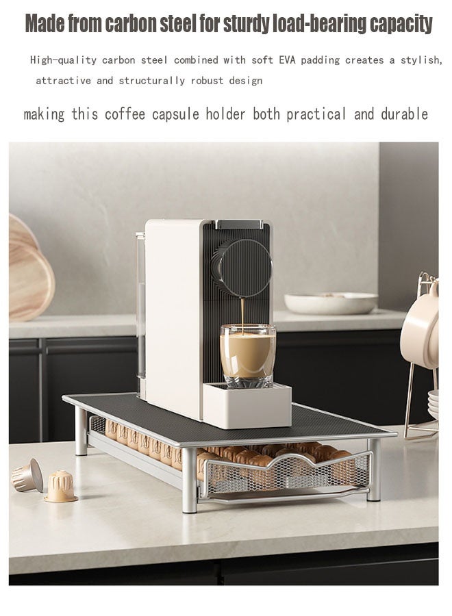 Bukela Metal Coffee Capsule Storage Drawer Holds 40 Pods For Nespresso Organizer Stand For Coffee Bar Office & Home Countertop - Image 4