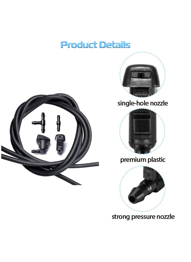 A ABIGAIL Front Windshield Washer Nozzles Kit for 2007-2011 Ford Edge, 2007-2010 Lincoln MKX Base Sport Premium Sport Replaces OEM # 7T4Z-17603-A Washer Jet and Fluid Hose with Connector  - Image 3