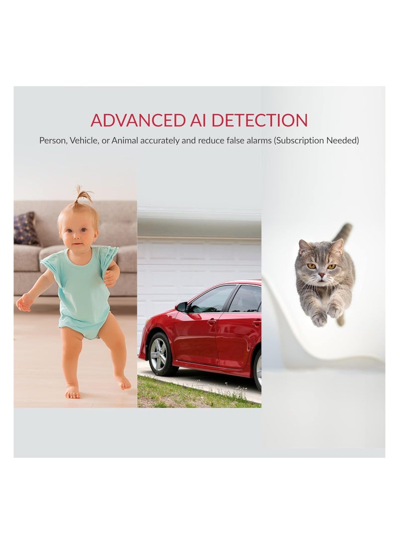 2K Home Security Camera, 2.4Ghz Indoor Camera with Person, Vehicle, Animal Smart Detection, Phone App for Baby, Pet, Dog Monitoring, Works with Alexa and Google Assistant - Image 5