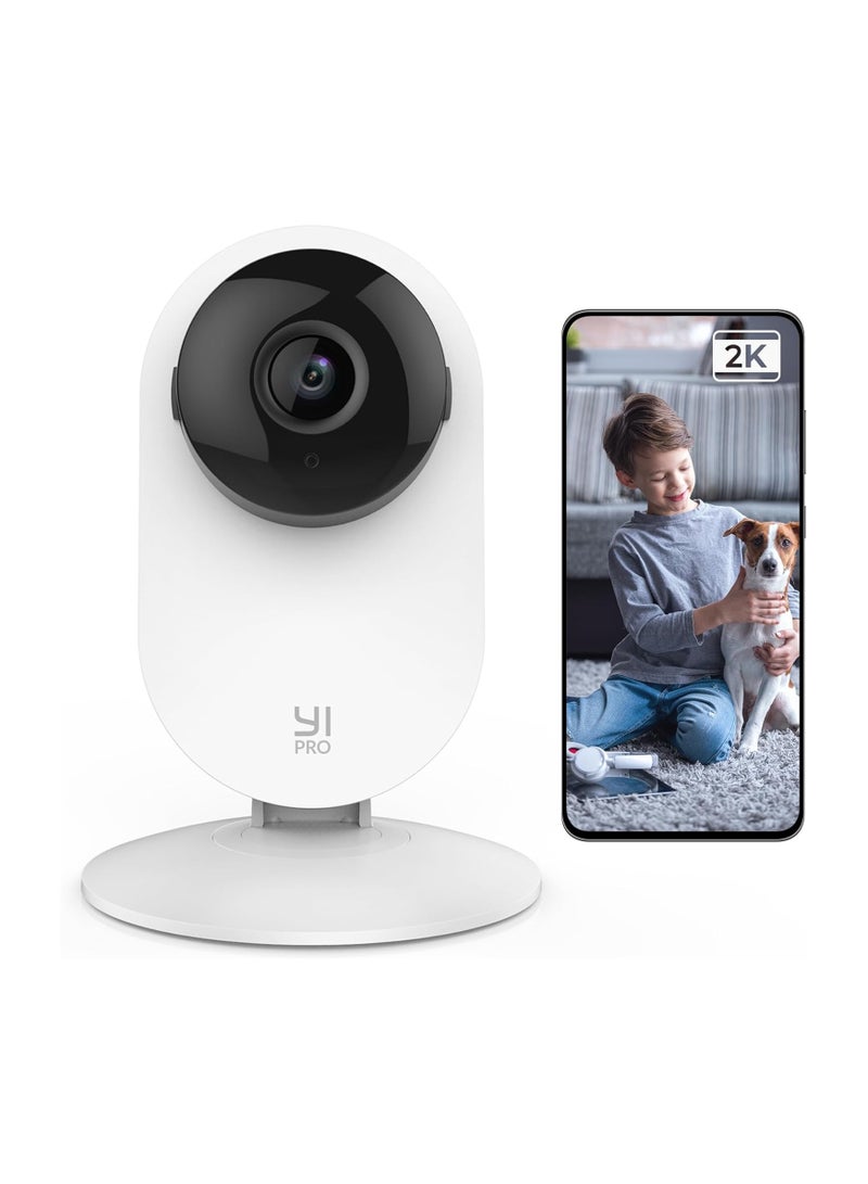 2K Home Security Camera, 2.4Ghz Indoor Camera with Person, Vehicle, Animal Smart Detection, Phone App for Baby, Pet, Dog Monitoring, Works with Alexa and Google Assistant - Image 1