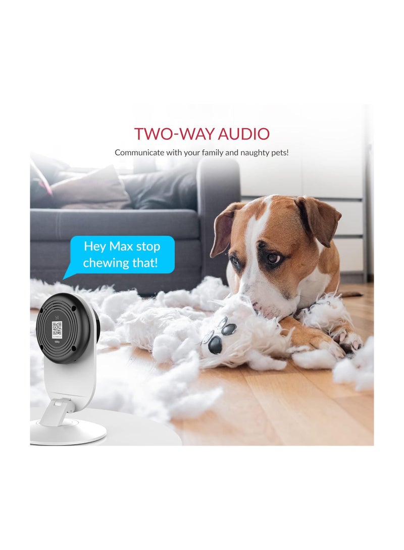 2K Home Security Camera, 2.4Ghz Indoor Camera with Person, Vehicle, Animal Smart Detection, Phone App for Baby, Pet, Dog Monitoring, Works with Alexa and Google Assistant - Image 2