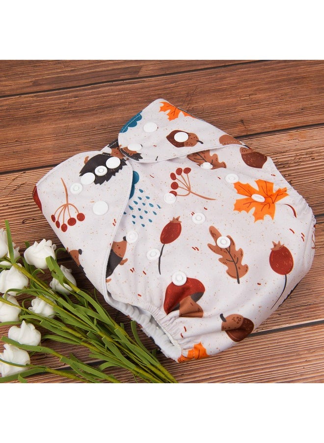 babygoal - Reusable Cloth Diapers 6 Pack+10Pcs Inserts, One Size Adjustable Washable Pocket Nappy Covers For Baby Boys And Girls 6Fb20 - Image 1