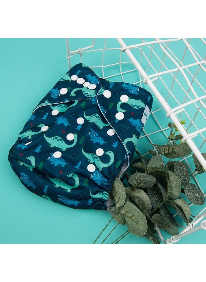 babygoal - Reusable Cloth Diapers 6 Pack+10Pcs Inserts, One Size Adjustable Washable Pocket Nappy Covers For Baby Boys And Girls 6Fb20 - Image 1