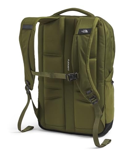 The North Face Lichen Daypack | Everyday Commuter Backpack, 16" Laptop Sleeve, Water Bottle Pockets, Center Front Vertical Zipper Pouch, Woodland Green/TNF Black, One Size - Image 3
