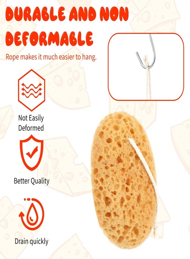 Ymapinc 2Pcs Body Shower Bath Sponge, Large Size Body Sponges for Shower Foam Bubbling Scrub, Exfoliating Sponge for Bathroom Accessories Men Women - Yellow - Image 3