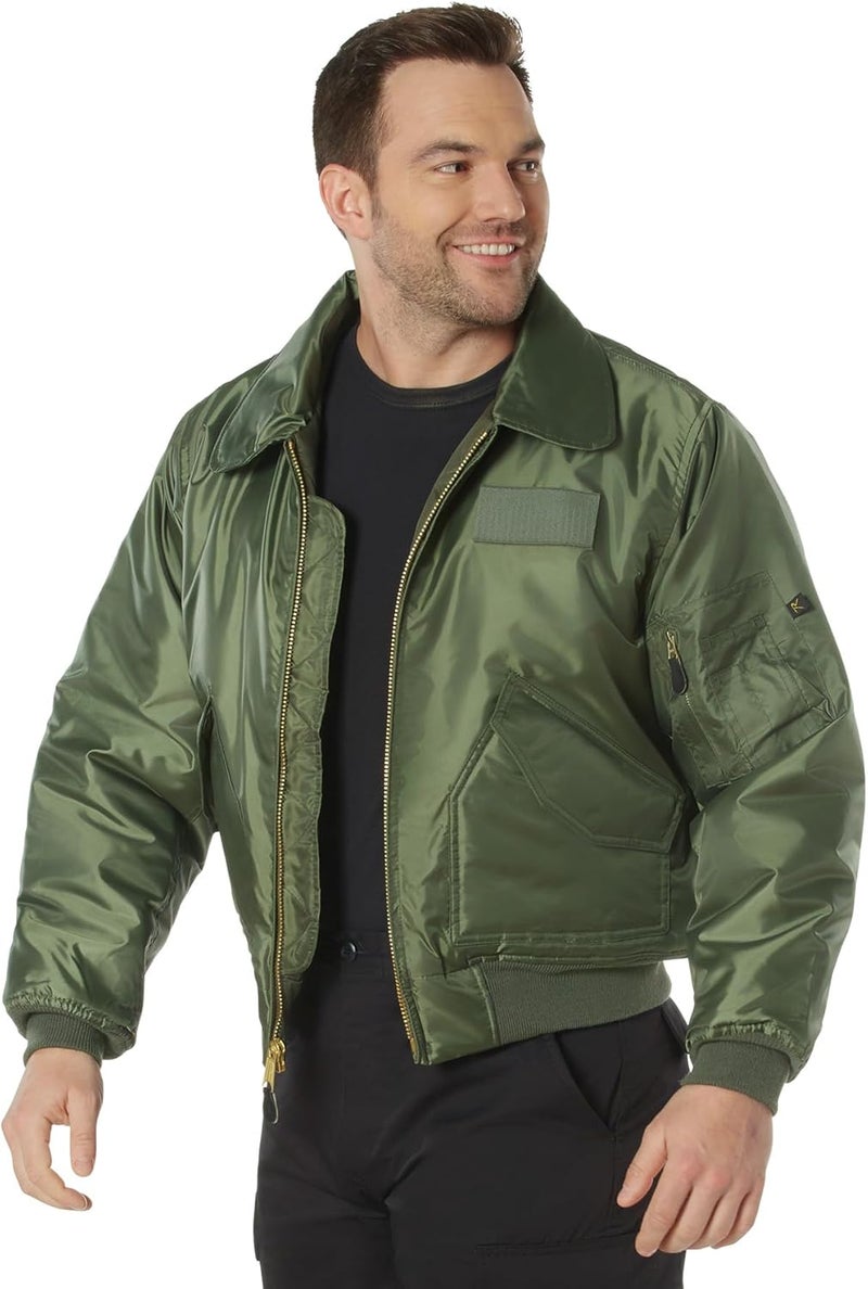 Rothco CWU-45P Flight Bomber Jacket - Sage Green - XL - Image 3